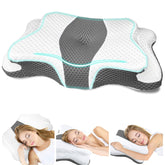 CHxxy front view pillow showing ergonomic cervical contours and reliable support