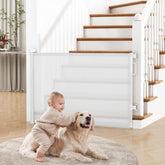 cideny front view of retractable baby gate showing compact design and safety