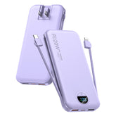 citicr front view of purple power bank showing shape and color benefit portability