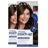 Clairol pack frontal mostrando kit Root Touch Up y beneficio de retoque rápido