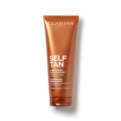 Clarins bote frontal mostrando la presentación y beneficio de bronceado natural