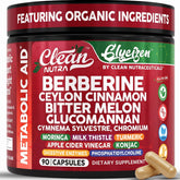 Clean Nutraceuticals frasco frontal mostrando etiqueta clara y beneficios