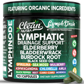 Clean Nutraceuticals front bottle view showing botanical lymphatic support benefits