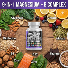 Clean Nutraceuticals etiqueta con lista de formas de magnesio y vitaminas