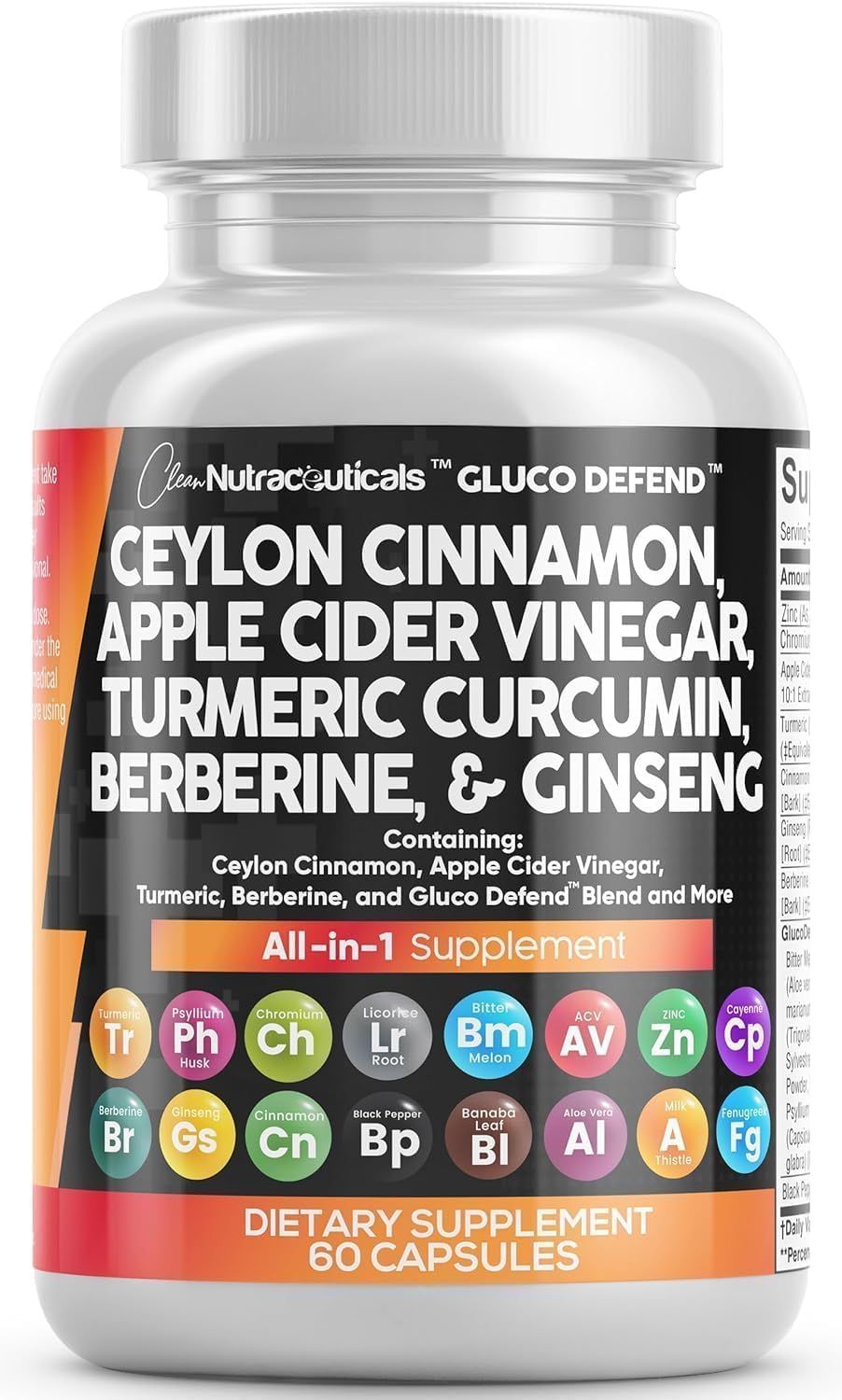 Clean Nutraceuticals frasco frontal mostrando marca y diseño, conveniencia visual