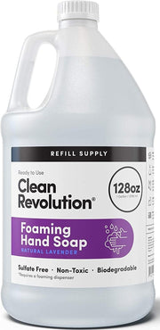 Clean Revolution envase frontal 128 oz mostrando diseño y tamaño práctico
