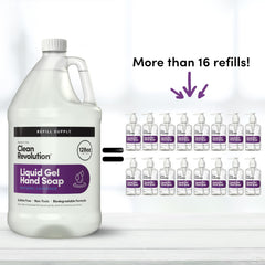 Clean Revolution textura de gel en primer plano demostrando espuma sedosa