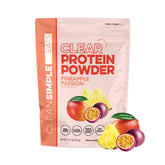 Clean Simple Eats front packaging showing Pineapple Passion flavor and servings benefit