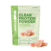 Clean Simple Eats front packaging showing sour candy watermelon and protein facts