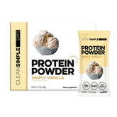 Clean Simple Eats frente del empaque mostrando 10 stick packs y conveniencia