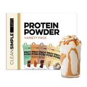 Clean Simple Eats front packaging showing variety pack and portable benefit