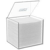CLEAN SKIN CLUB clear box front view shows organized wipes and clean countertop benefit