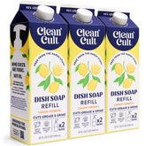 Cleancult lemon verbena refill front packaging showing sustainable design and easy pour