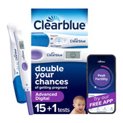 Clearblue front packaging 16-count showing kit benefits and clarity