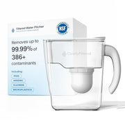 Clearly Filtered front view pitcher showing clean design and capacity