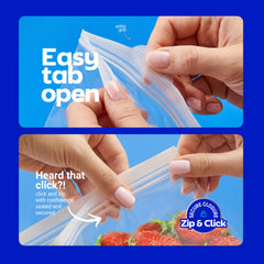 CLEARWARE bolsa en uso con almuerzo preparado, práctica para llevar y calentar