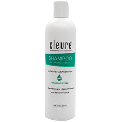 Cleure botella frontal mostrando diseño y beneficio limpieza suave