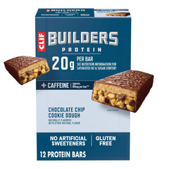 CLIF BUILDERS frente del empaque mostrando sabor y beneficios