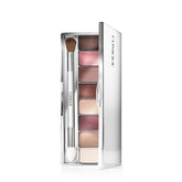 Clinique All About Shadow palette open showing eight shades and mirror for versatile looks