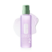 Clinique Clarifying Lotion 2 vista frontal, frasco claro y práctico mejora luminosidad