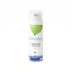 Cliradex front packaging showing bottle for clear daily lid hygiene benefit