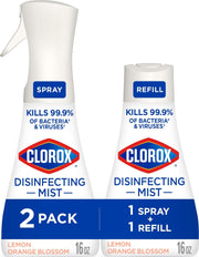 Clorox boquilla frontal mostrando envase y beneficio de desinfección rápida