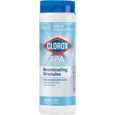 Clorox Pool&Spa mostrando el frente del envase y claridad como beneficio