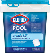 Clorox Pool&Spa front packaging showing product and quick benefit