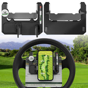 CLUBRALLY front view mounted on steering wheel showing secure fit and visibility