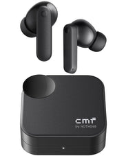 CMF BY NOTHING vista frontal del auricular y caja, diseño elegante y compacto