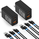 Cndons front view of 65W GaN charger showing compact design and fast charging