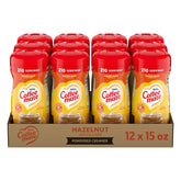Coffee Mate front canister showing hazelnut creamer branding and convenient storage