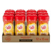 Coffee Mate front canister showing hazelnut creamer branding and convenient storage