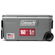 Coleman 100-Quart front view showing rugged shell and capacity benefit