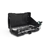 Coleman Triton front view of closed carry case showing portability and latch