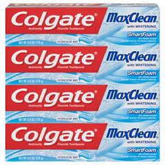 Colgate Max Clean frente del empaque mostrando el diseño y beneficios