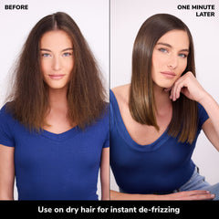 COLOR WOW aplicación en mano sobre mechón controla frizz y suaviza al instante
