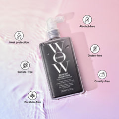 COLOR WOW botella junto a regla para comparar tamaño, práctico y portátil