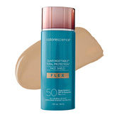 Colorescience envase frontal del Face Shield Flex Medium mostrando protección y color adaptable