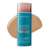 Colorescience tubo frente mostrando protector solar y beneficio de protección ampliada