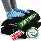 ComfiLife front view showing plush black footrest for comfortable support