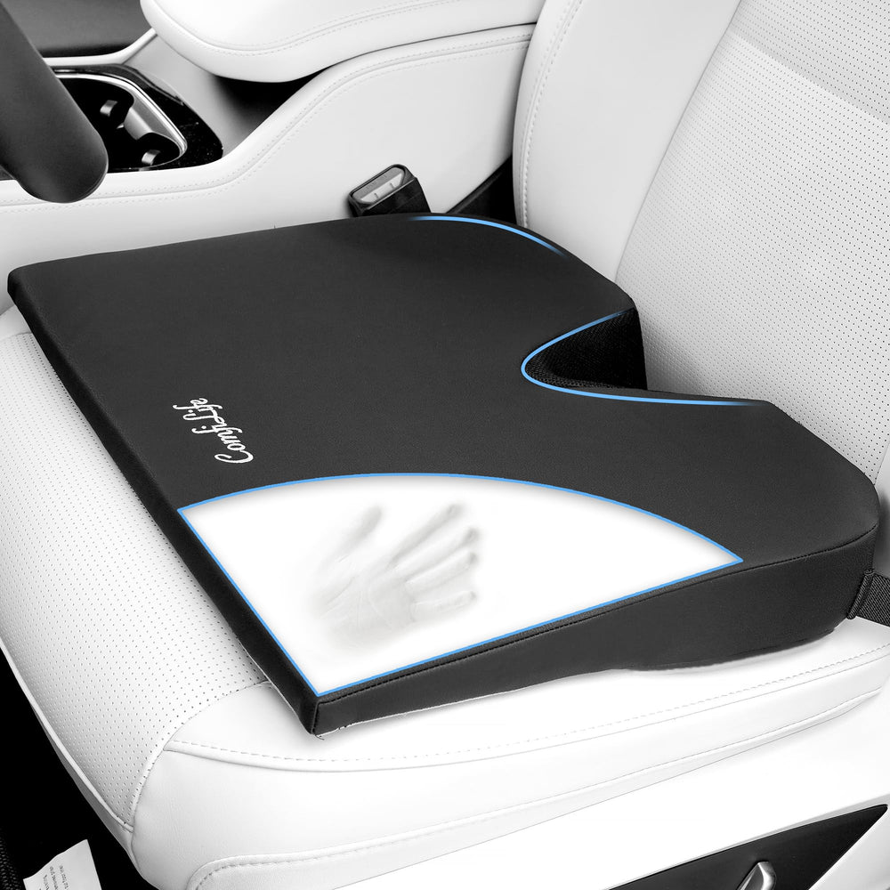 ComfiLife front view wedge cushion showing ergonomic contour for improved posture