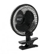 Comfort Zone ventilador clip frontal mostrando diseño compacto y beneficio de enfriamiento localizado