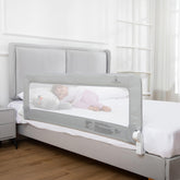 ComfyBumpy front view of gray bed rail showing full coverage and safety