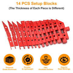 Comfylichi stacked bars demonstrating custom combined thicknesses for precise setups