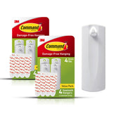 Command colgador frontal del paquete mostrando diseño blanco y fijación segura