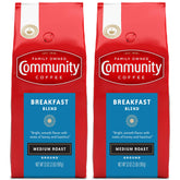 Community Coffee empaque frontal mostrando tamaño y notas de sabor