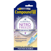 Compound W empaque frontal mostrando el bolígrafo y beneficios