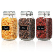ComSaf front view of three square jars showing neat organization and storage benefit