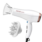 Conair vista frontal del secador mostrando diseño y controles, facilita peinados rápidos